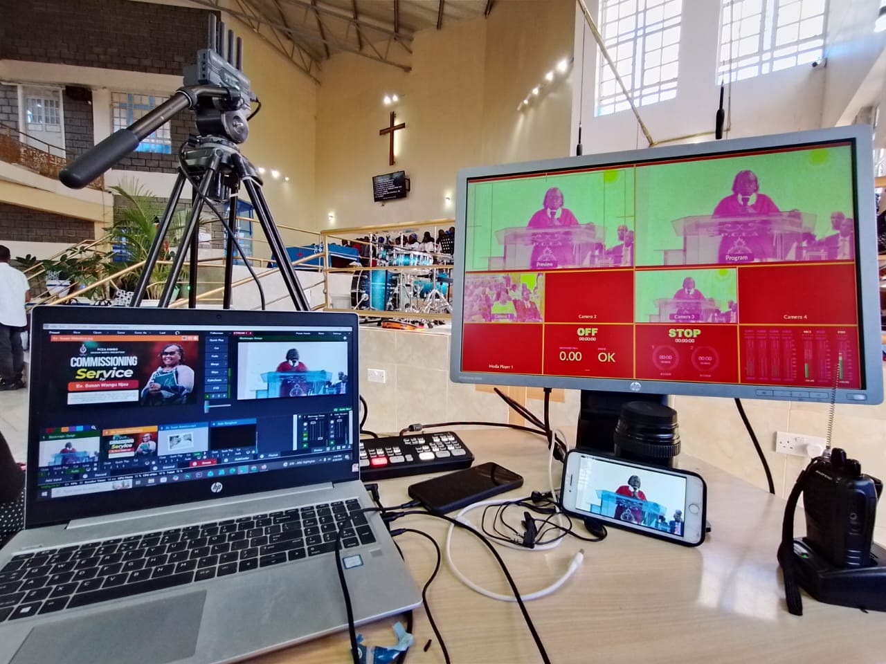 Live event broadcasting setup